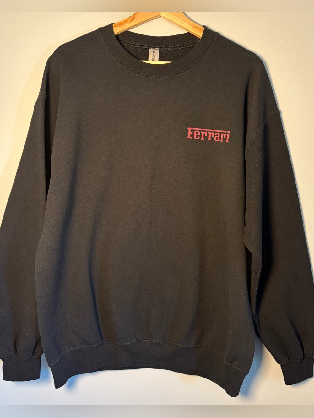 Ferrari Leclerc black crew neck sweatshirt size Large